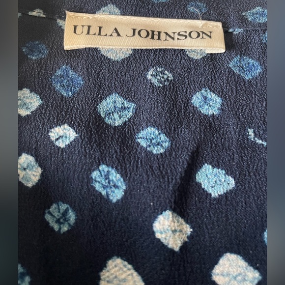 ULLA JOHNSON - Djuna midnight blue silk billowy blouse - Size 2 - Picture 3 of 5